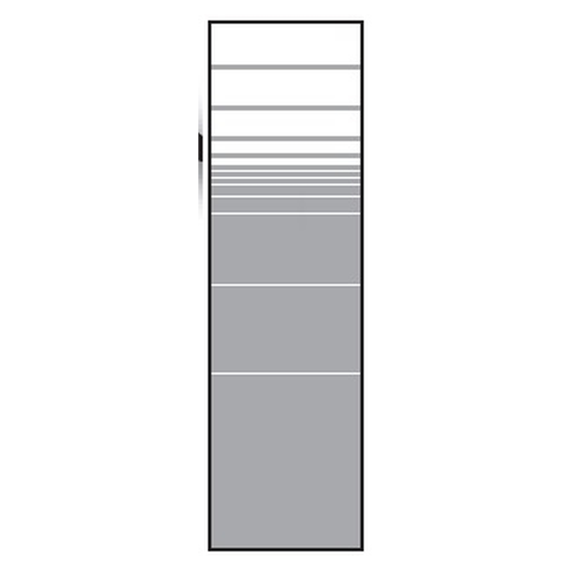 VETRO Glasscheibe, B 515 x H 1800 mm, Streifen-Dekor 81, satiniert