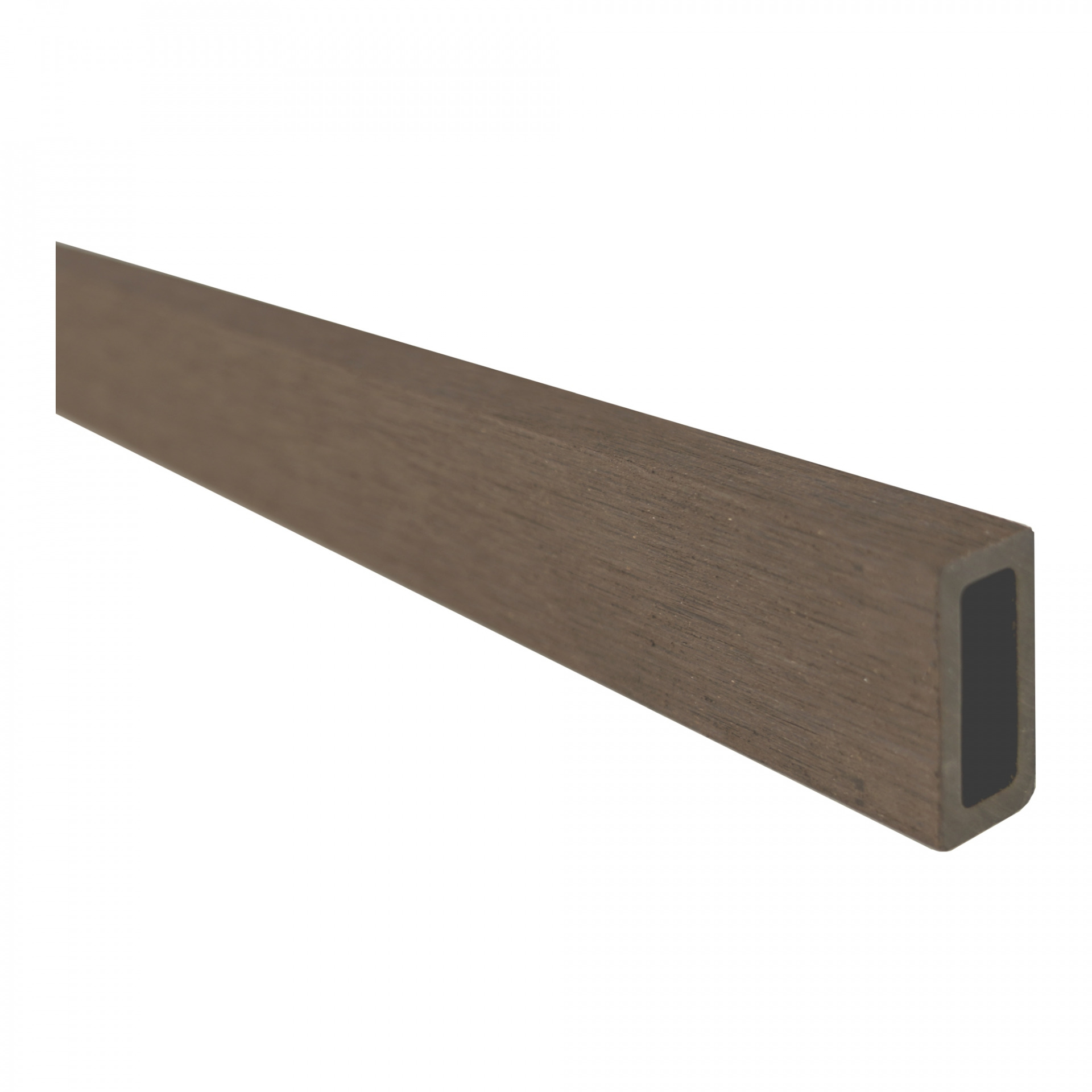 HANÖ-Serie SCHOKO Holzstruktur, 21 Lamellen 20 x 75/68 x 1793 mm, BPC-Rhombus-Steckzaun