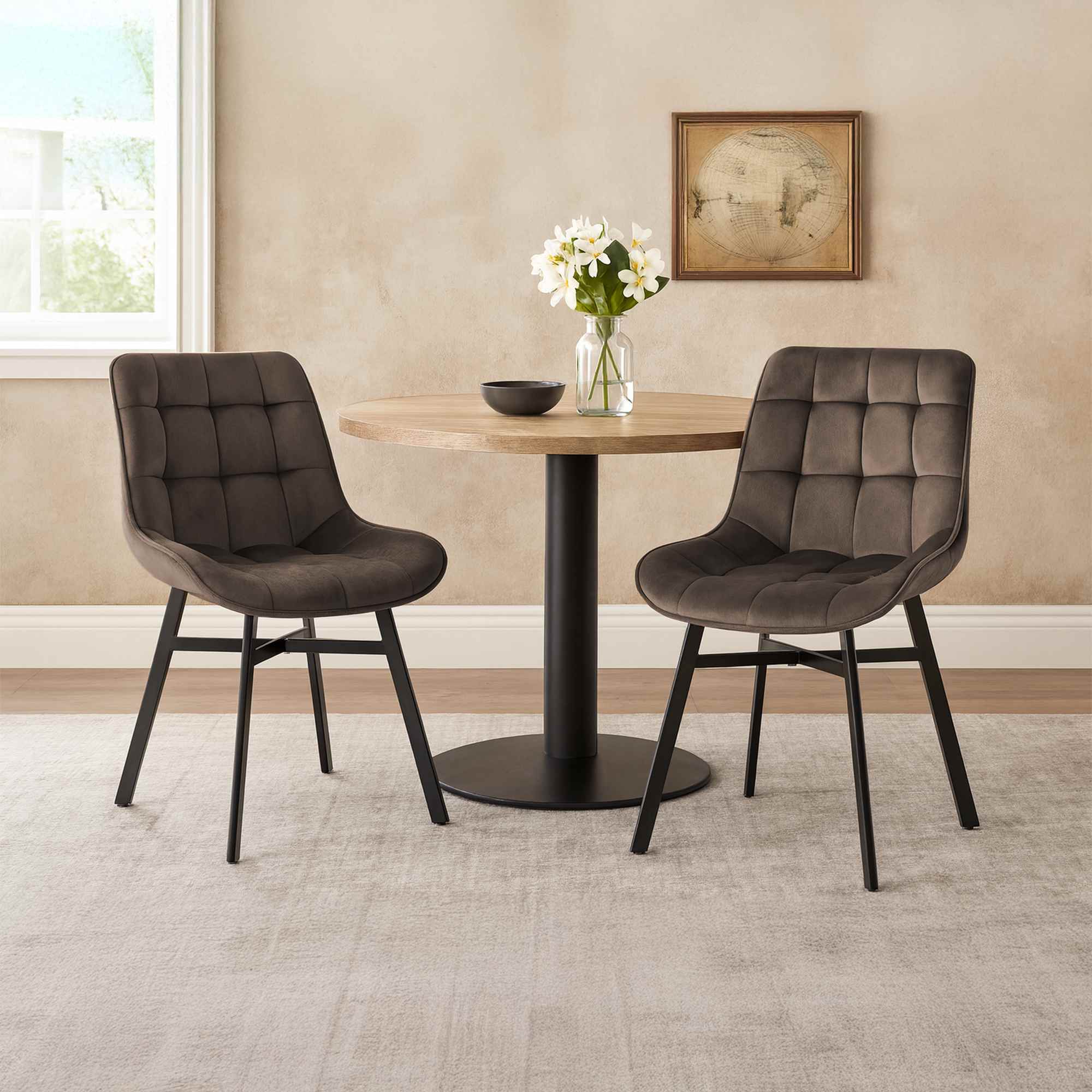 Stuhl Colby Samt, braun