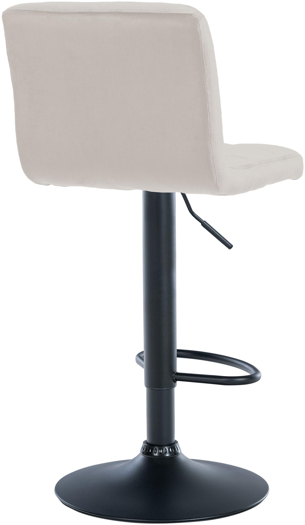 Barhocker Peru Samt schwarz, creme