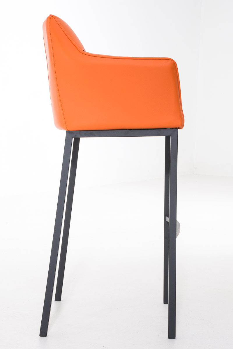 Barhocker Damaso B mit 4-Fuß Gestell, orange