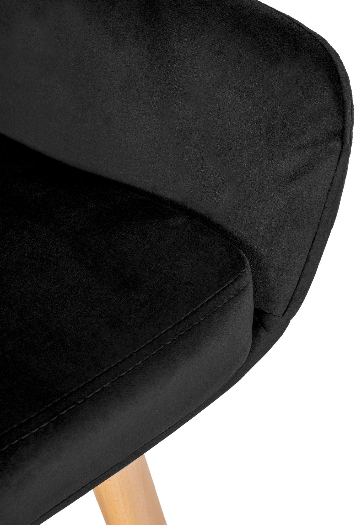 Barhocker Grant Samt, schwarz