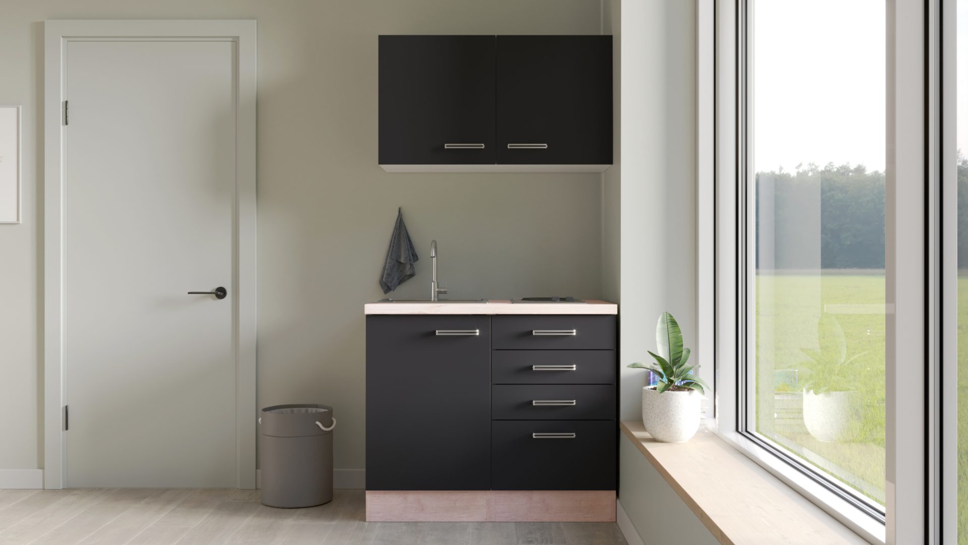 Miniküche ELVA 100 cm mit E-Geräten