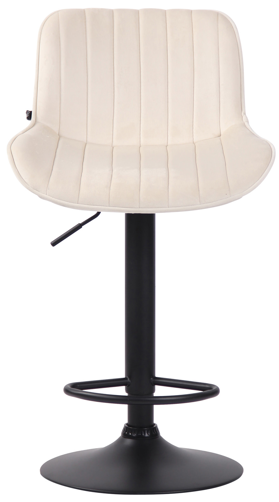 2er Set Barhocker Lentini Samt schwarz, creme
