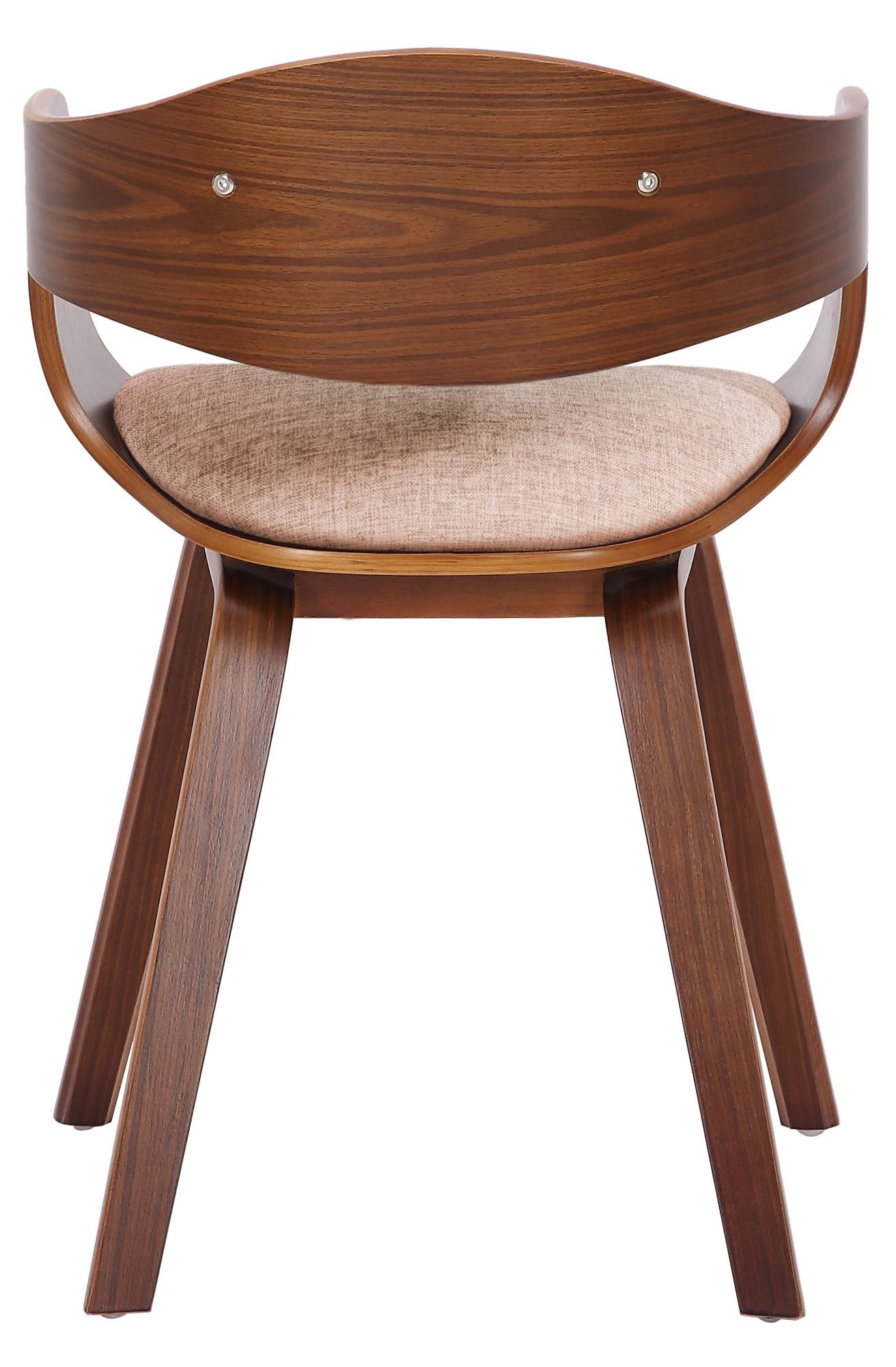 2er Set Stühle Kingston Stoff, walnuss/creme