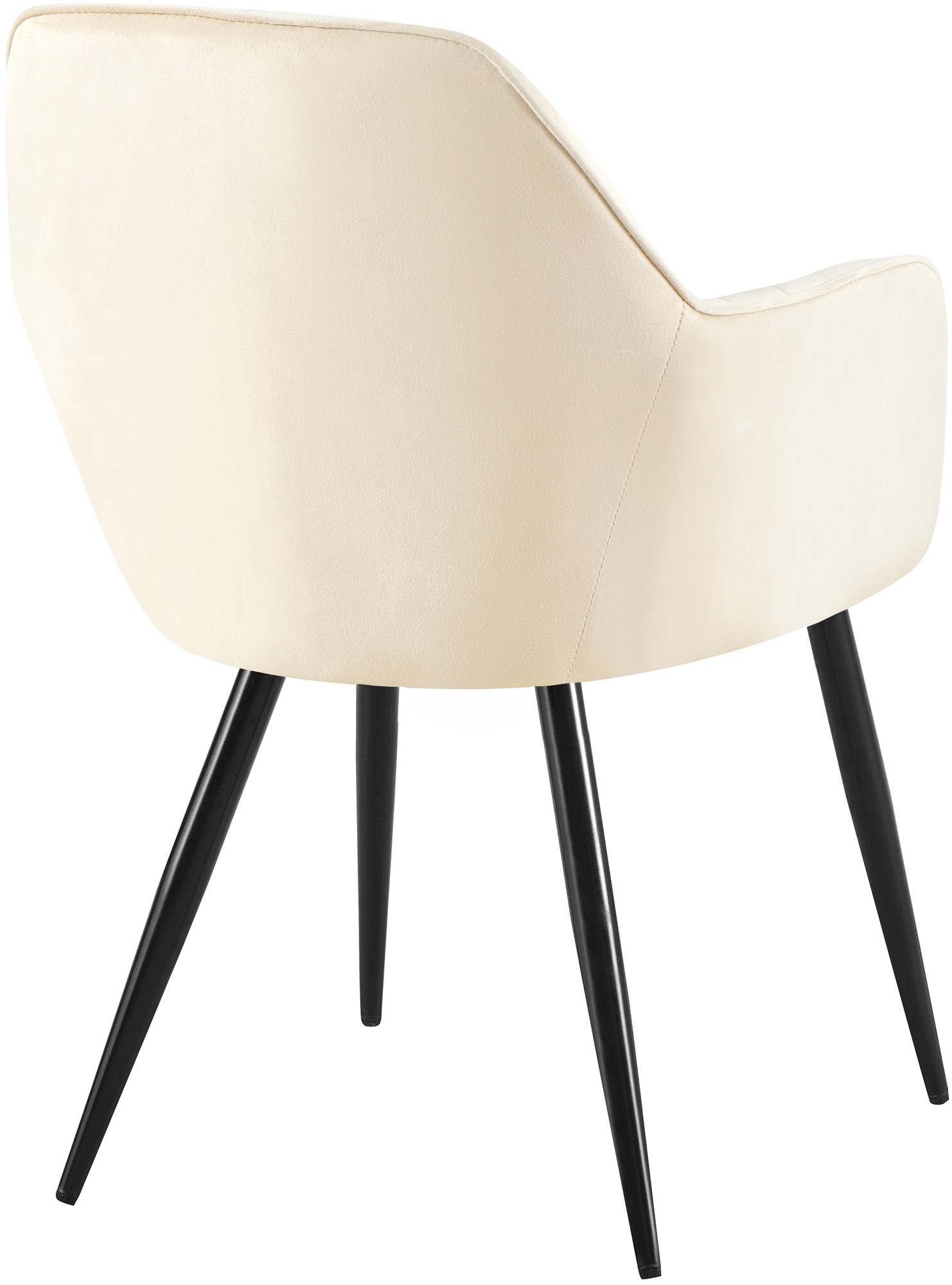 Esszimmerstuhl Cheryl Samt schwarz, creme