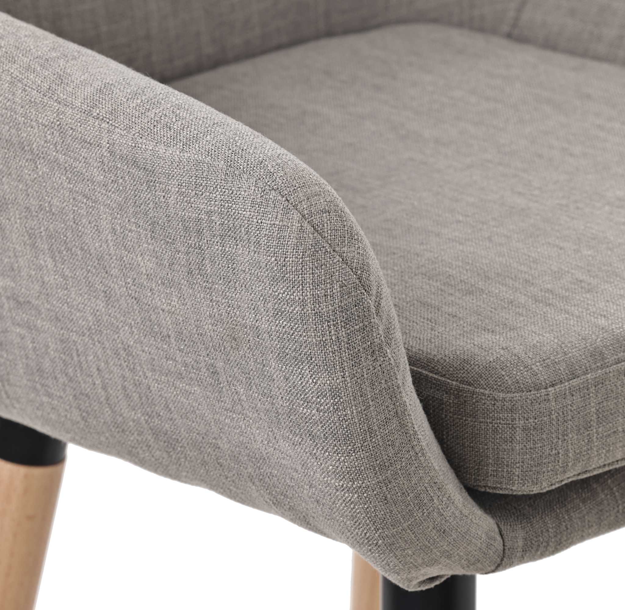 Barhocker Grant Stoff, grau