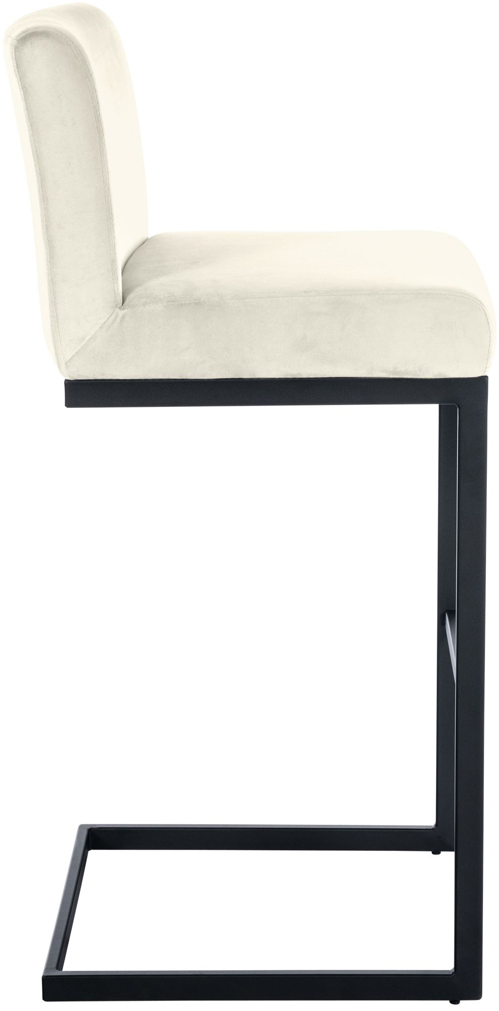 2er Set Barhocker Hopewell Samt B, creme