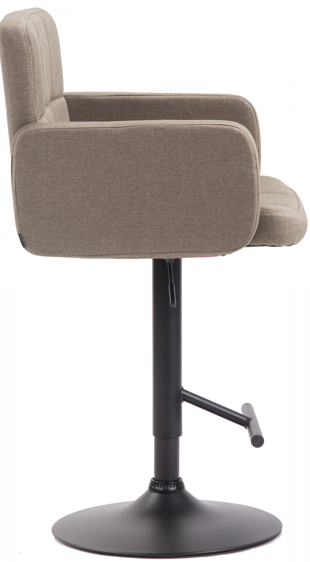 Barhocker Los Angeles, Stoff schwarz, taupe