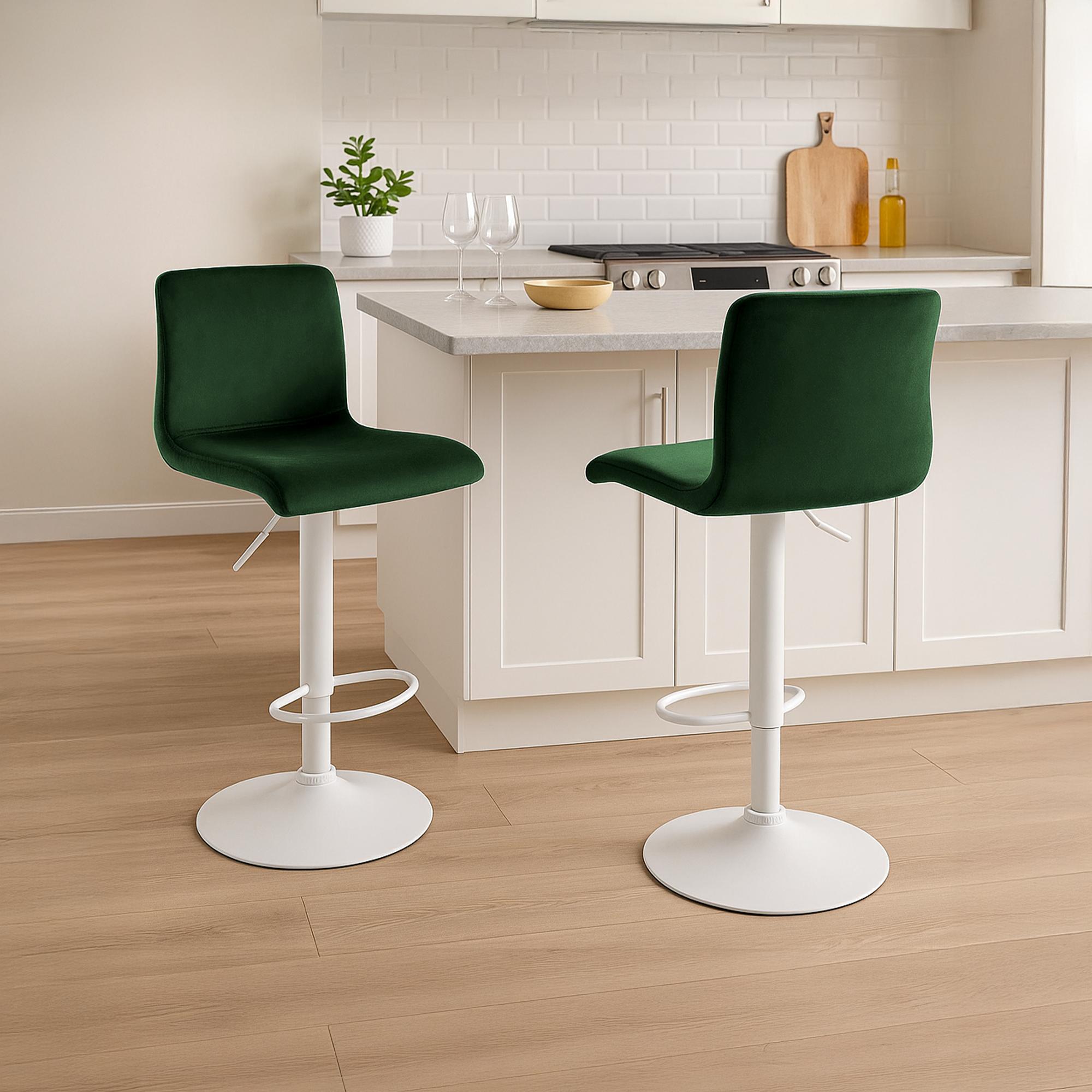 Barhocker Hoover Samt W, grün