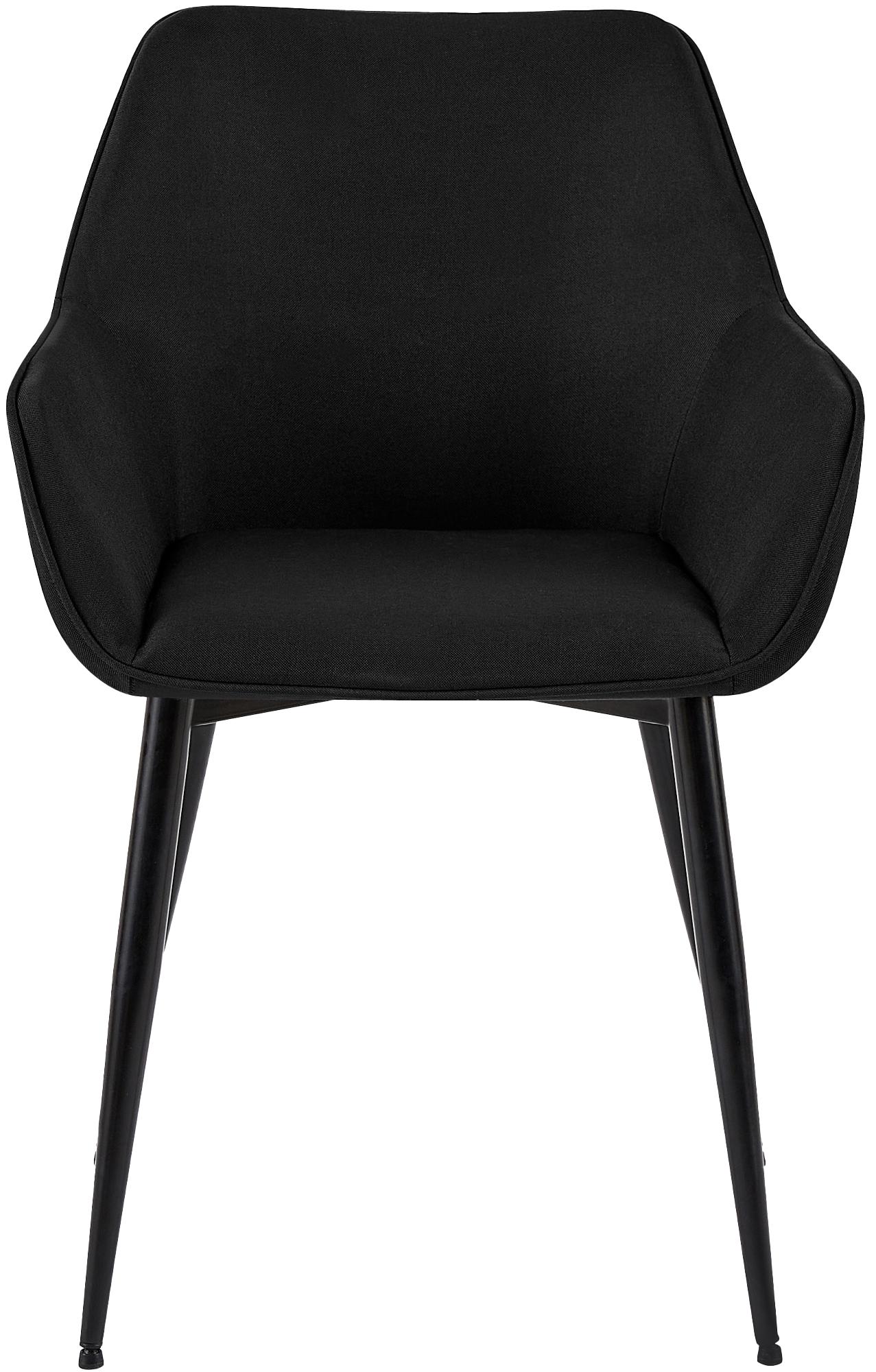 Esszimmerstuhl Luena Stoff, schwarz