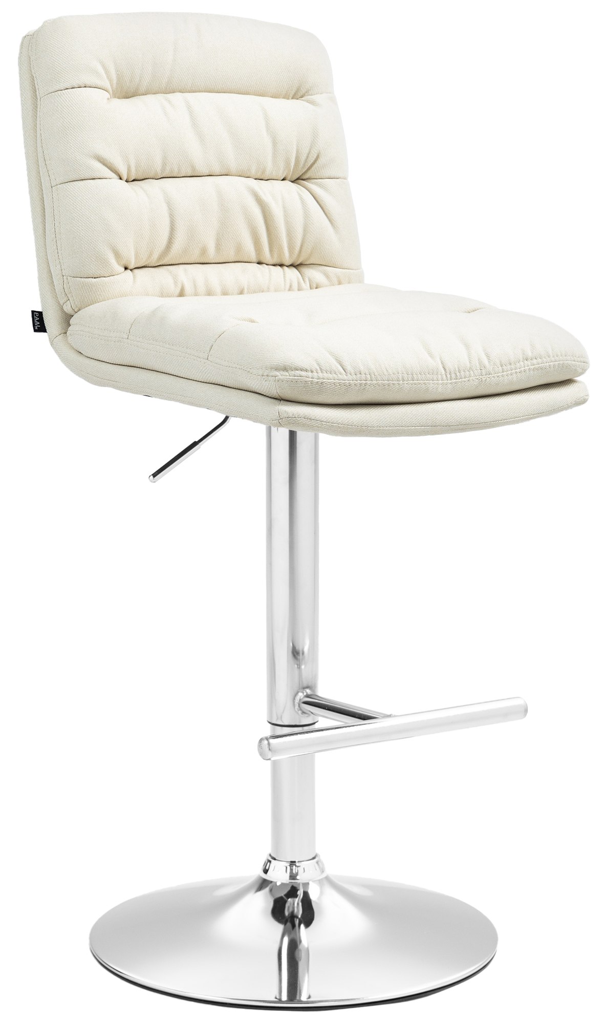 Barhocker Damar Stoff chrom, creme