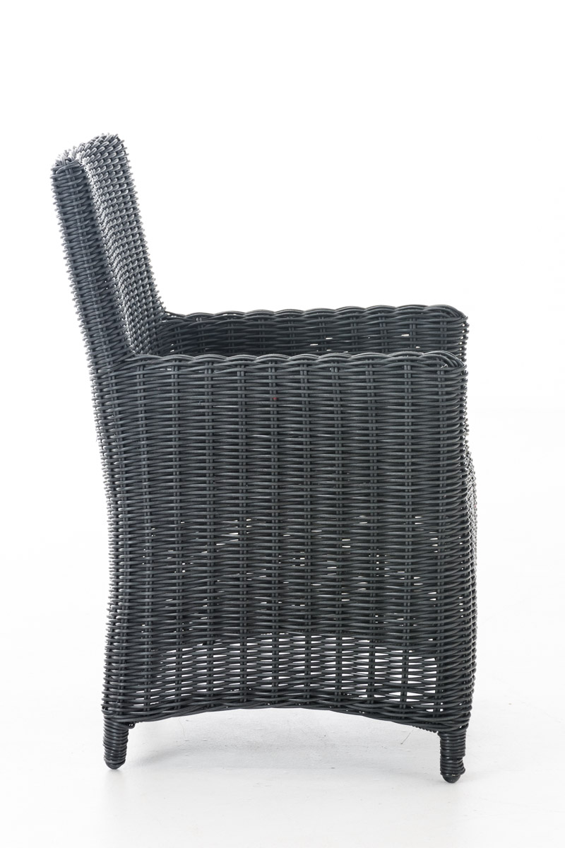 Stuhl Fontana / Sankt Marlo Anthrazit 5mm, schwarz