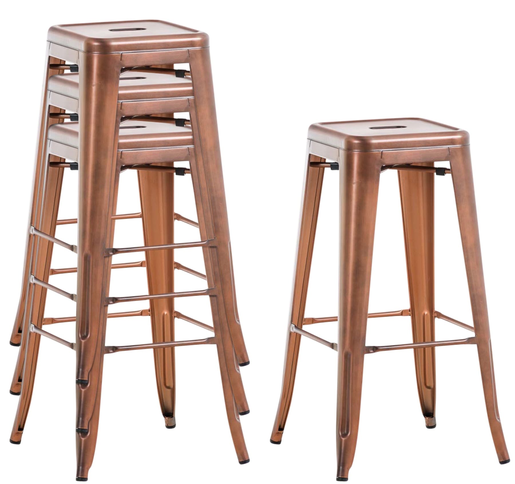 2er Set Barhocker Joshua V2, kupfer