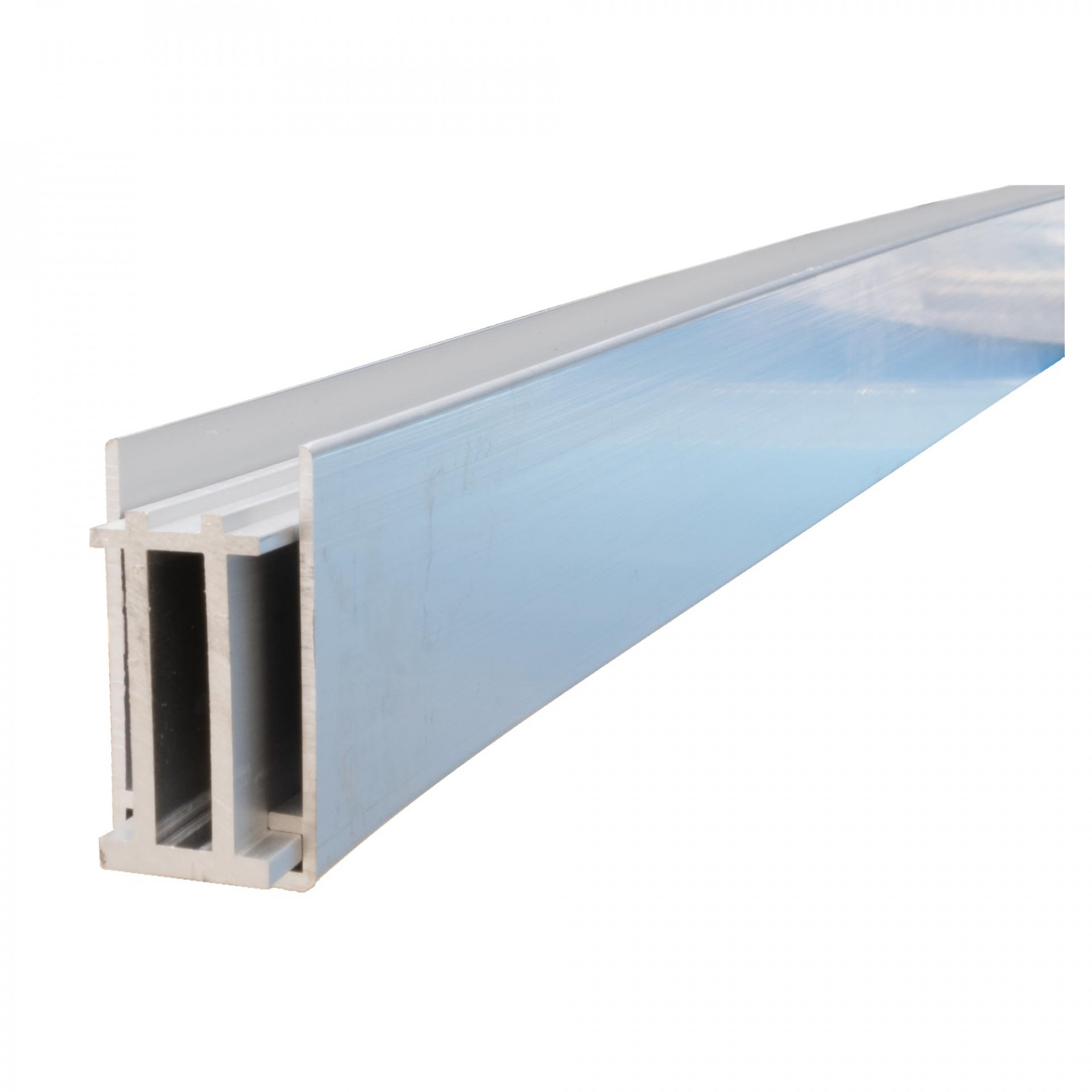 ECOSTECK-Set für Senkrechtmontage, Silber, Start und Endleiste verstärkt, 50/50 x 24 x 1655 mm, Aluminium