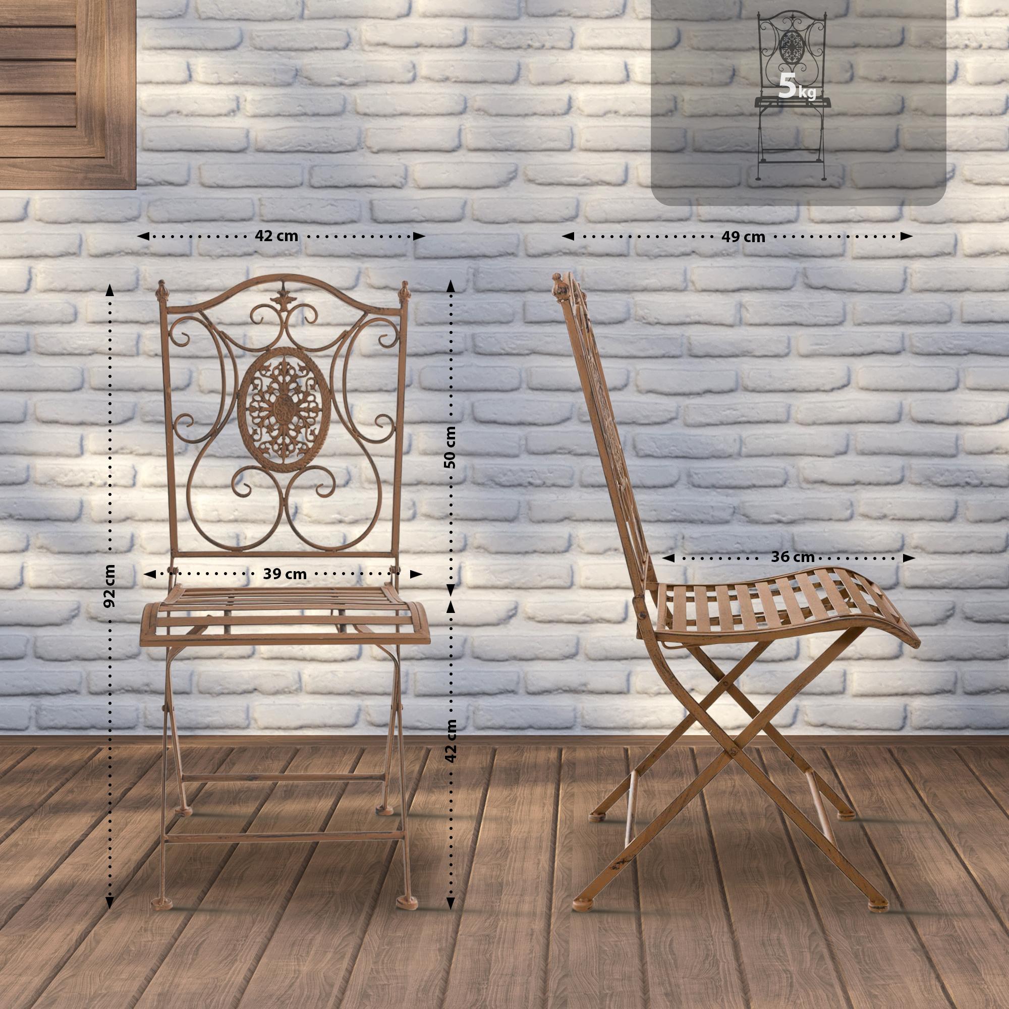 2er Set Stühle Sibell, antik braun