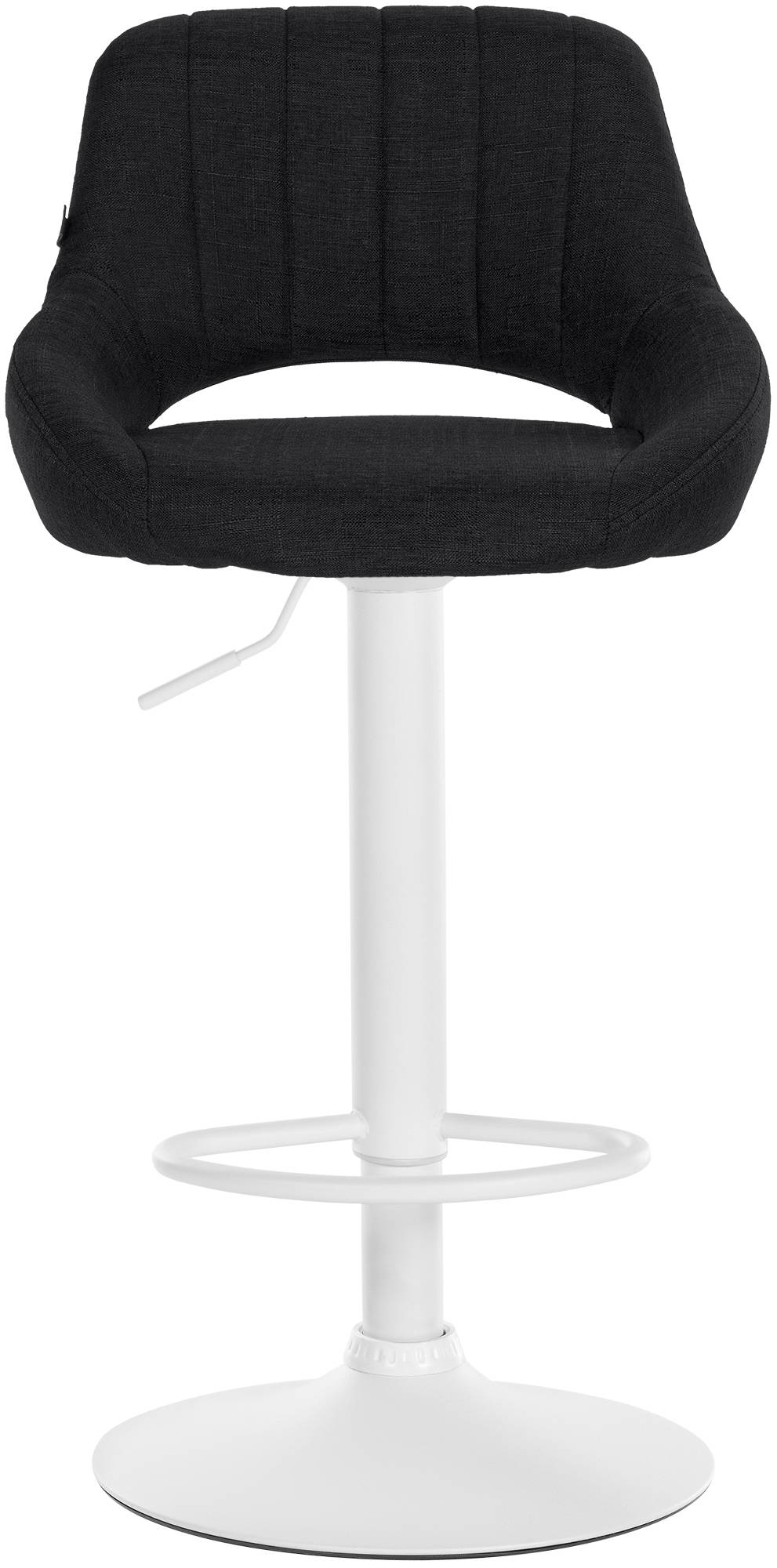 Barhocker Milet Stoff weiß, schwarz