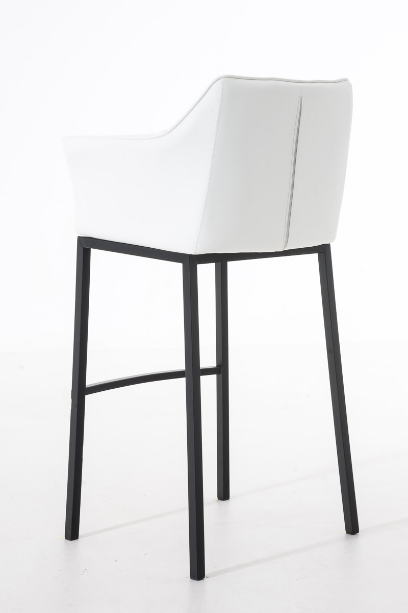 Barhocker Damaso B mit 4-Fuß Gestell, weiß