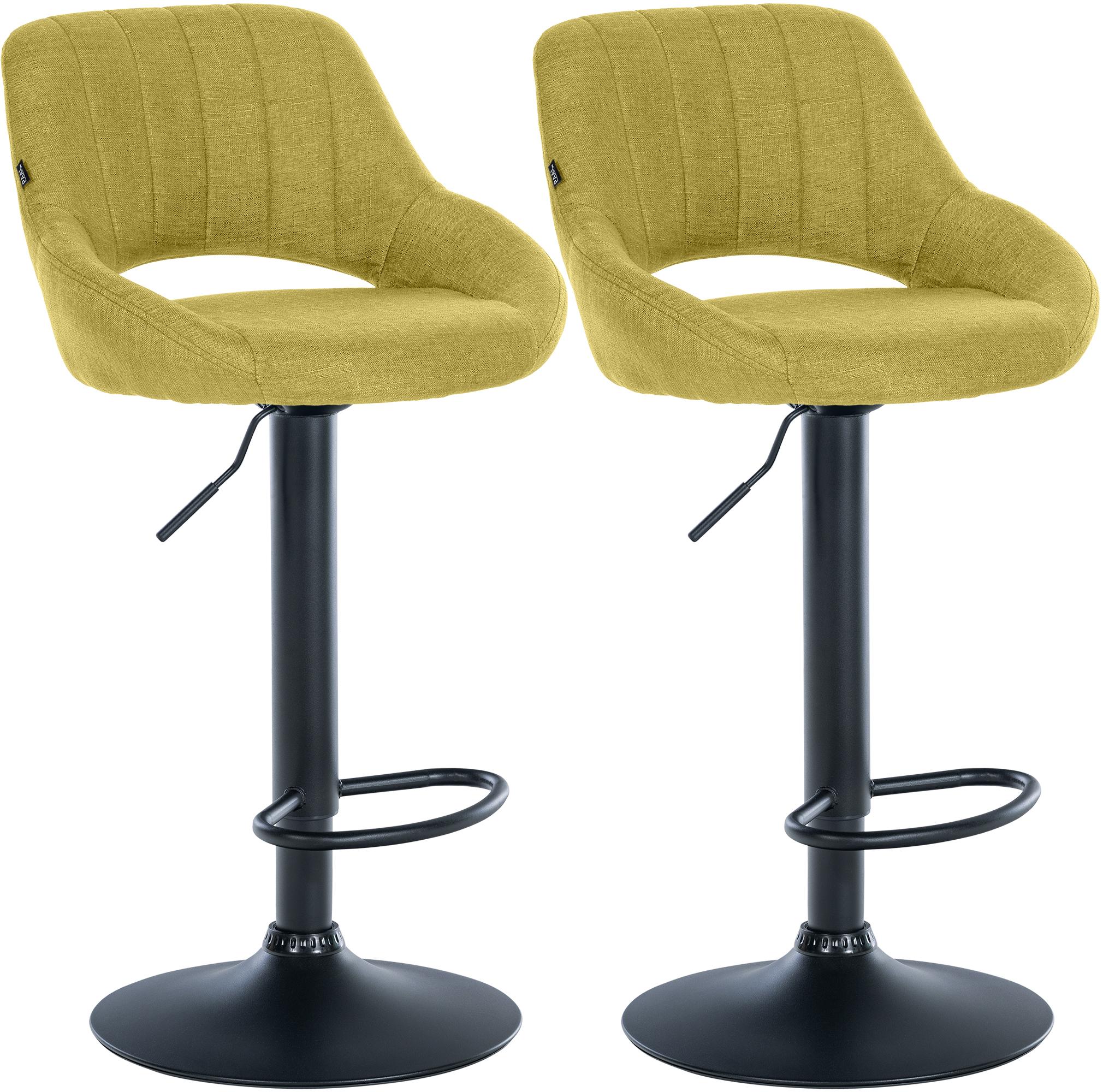 2er Set Barhocker Milet Stoff B, grün