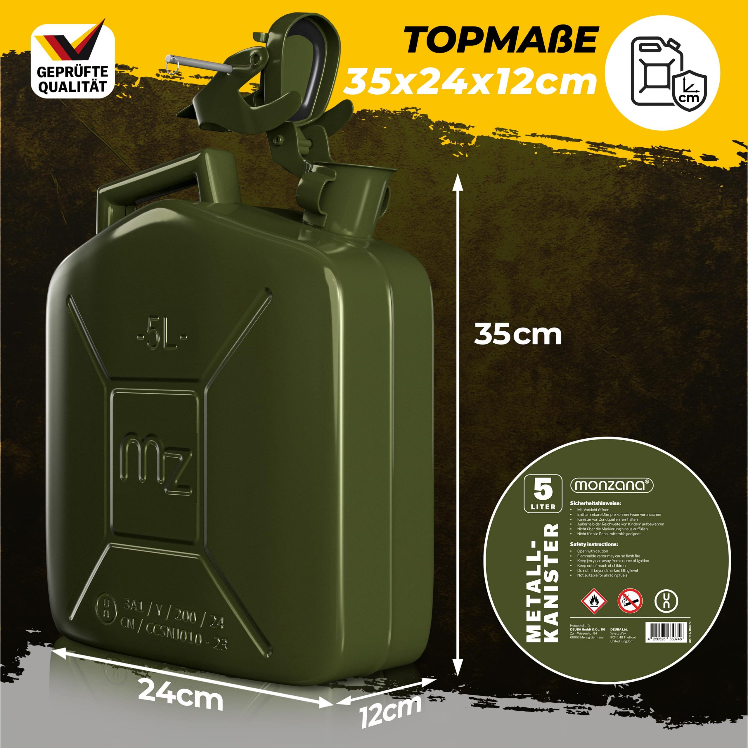 Metallkanister Grün 5 Liter