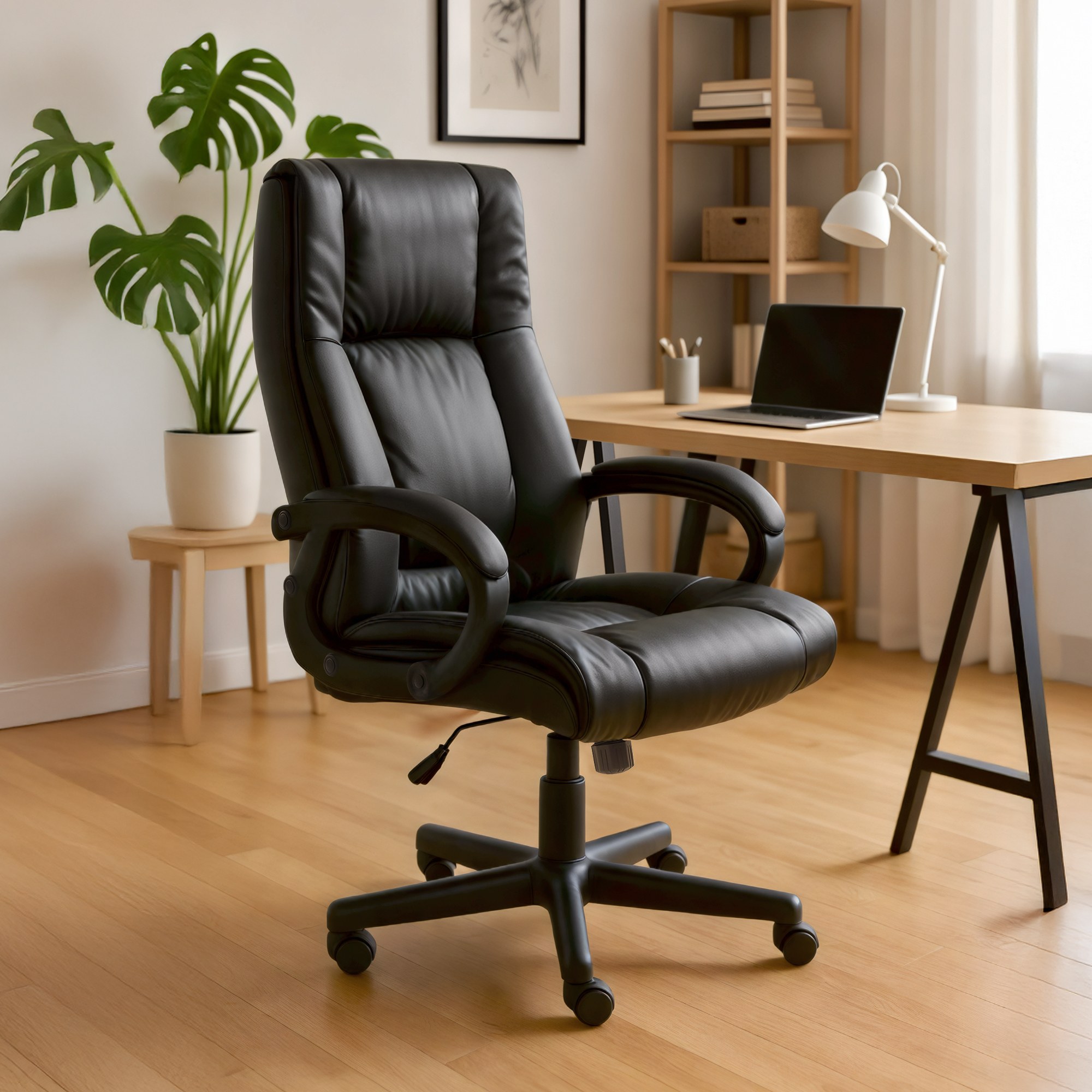 Bürostuhl XL Sparta Kunstleder, schwarz