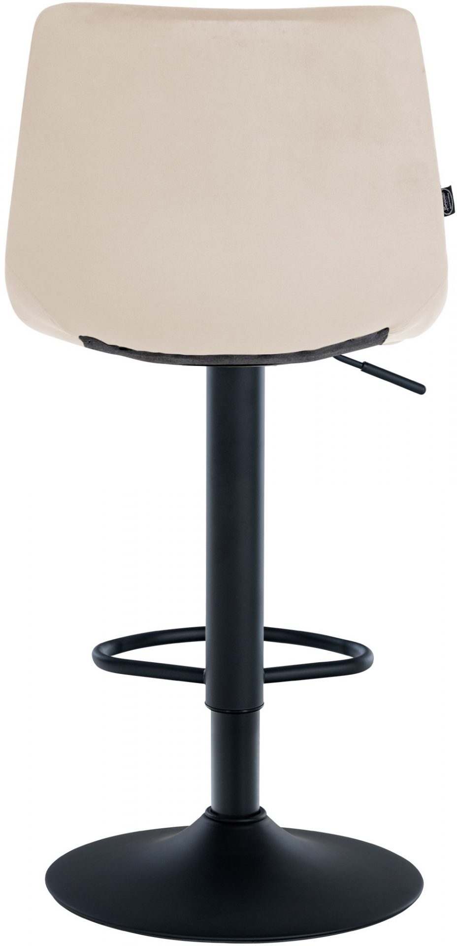 2er Set Barhocker Jerry Samt schwarz, creme