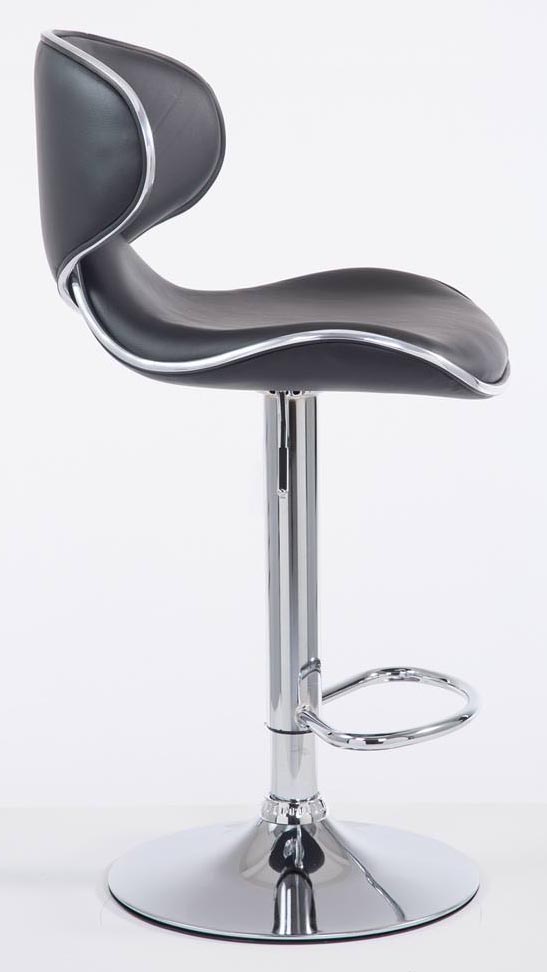 2er Set Barhocker Las Vegas V2 Kunstleder chrom, schwarz