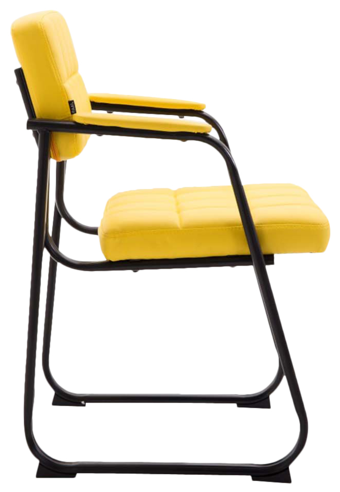 2er Set Besucherstühle Canada B Kunstleder, gelb
