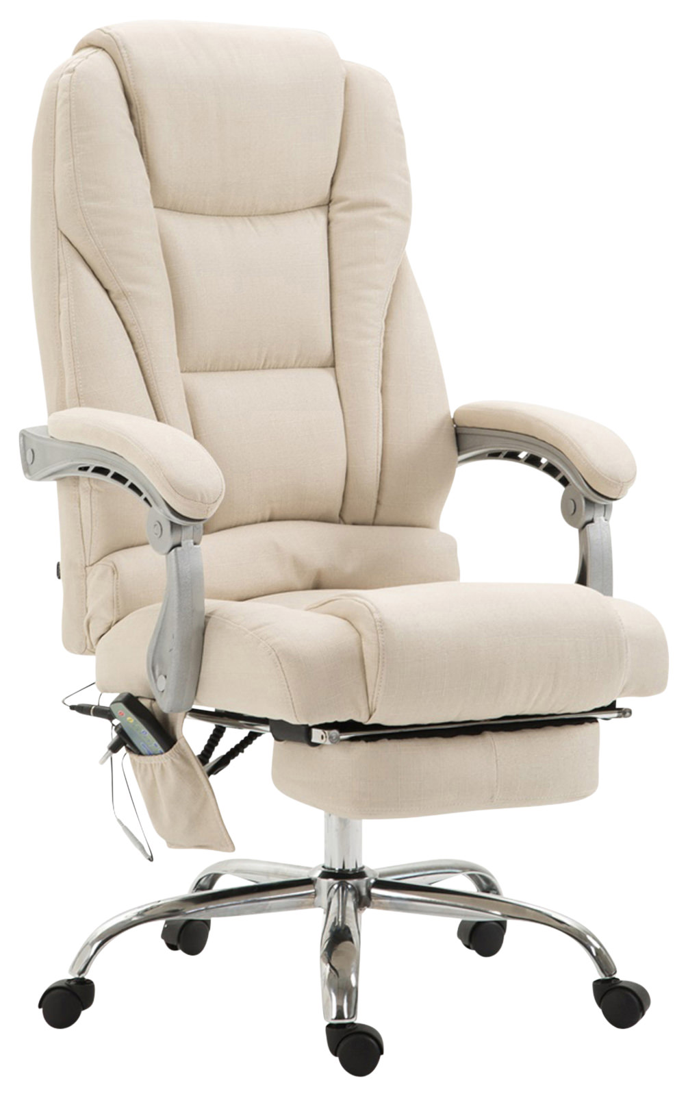 Bürostuhl Pacific Stoff mit Massagefunktion, creme