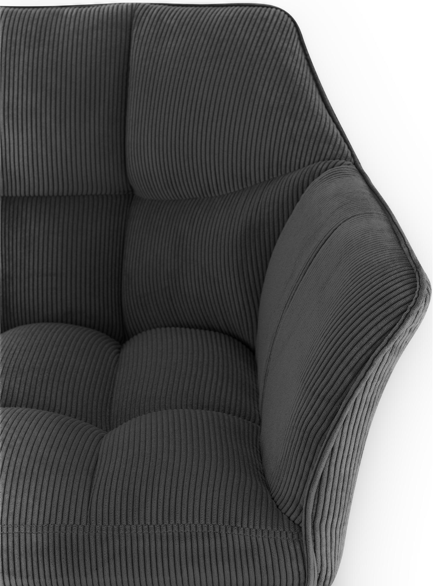 Barhocker Damaso W Cord, dunkelgrau