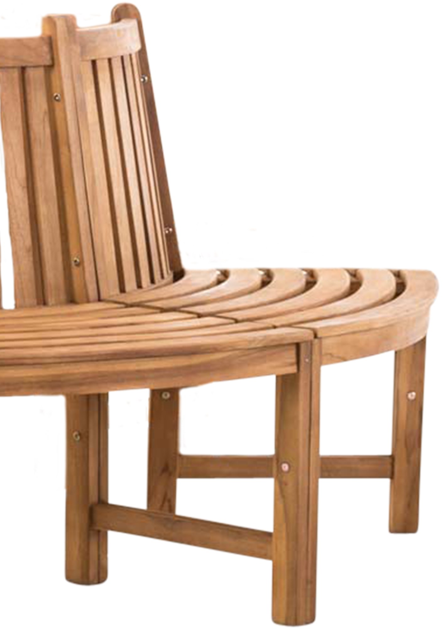 Baumbank Leming halbrund 200 cm, teak
