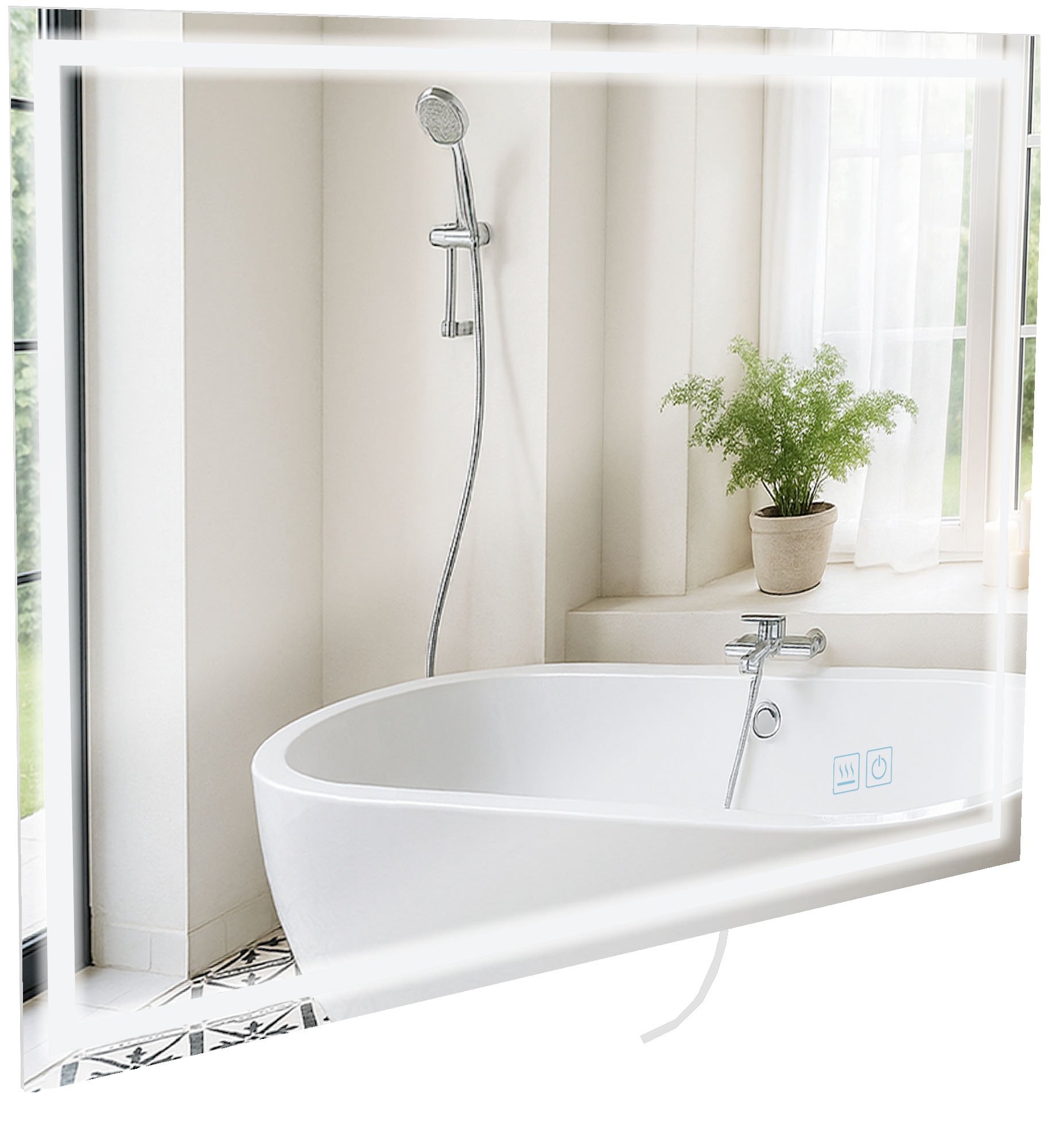 Badspiegel Jaffrey 70x100 mit Bluetooth, klarglas