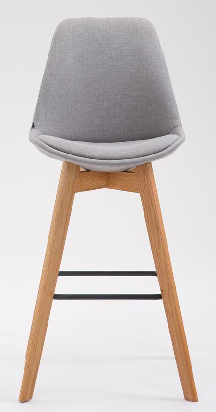 2er Set Barhocker Metz Stoff natura, grau