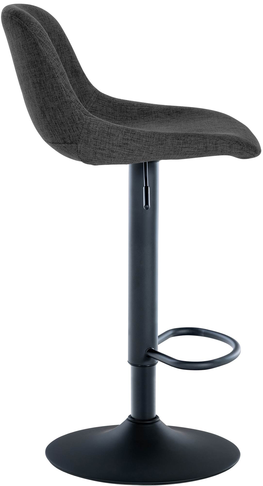 2er Set Barhocker Loft Stoff, schwarz