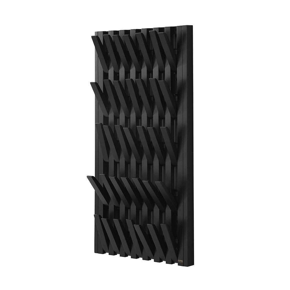 Garderobenpaneel QUEST Schwarz - 55 x 4 x 105 cm