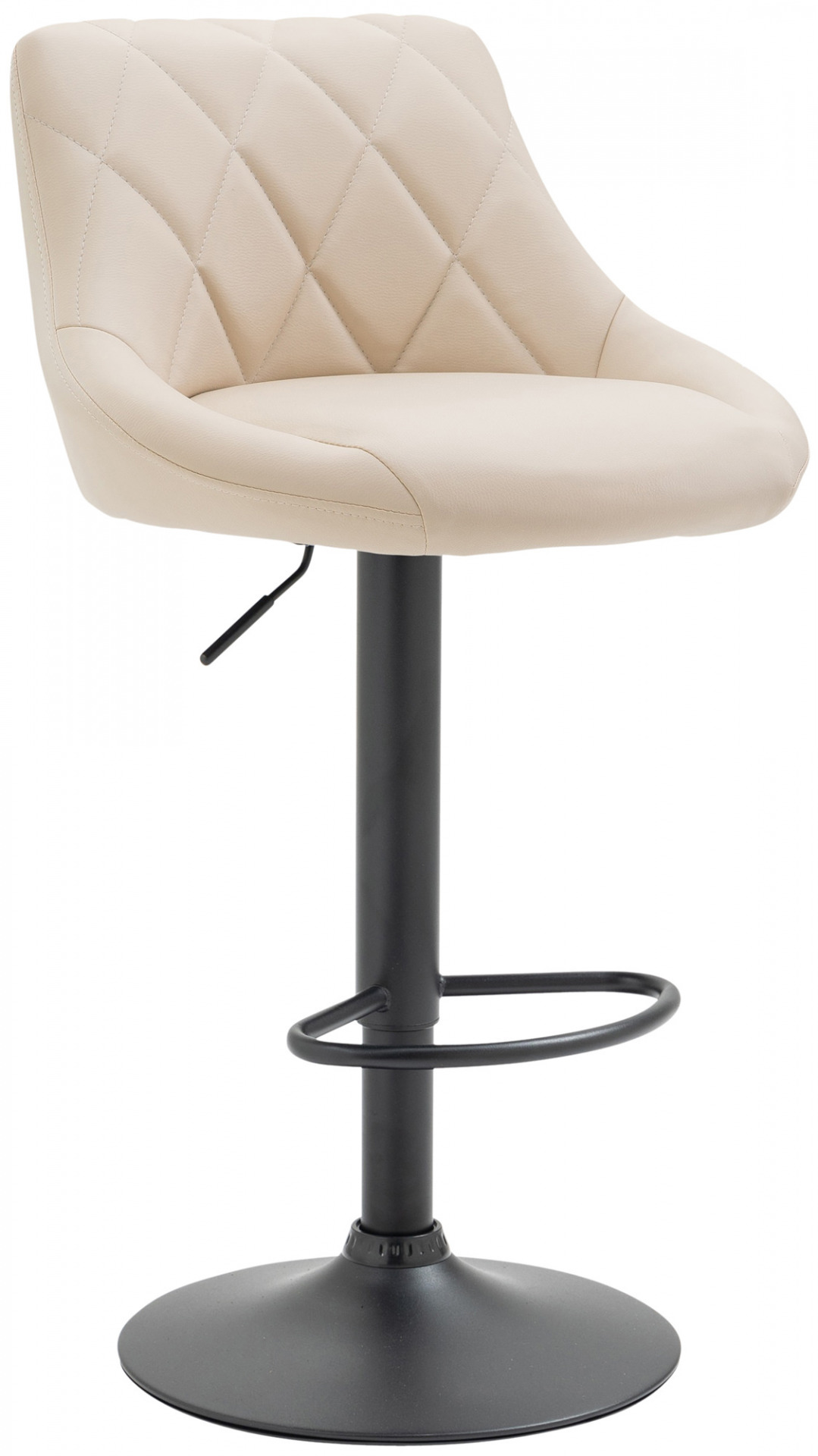 Barhocker Lazio Kunstleder schwarz, creme