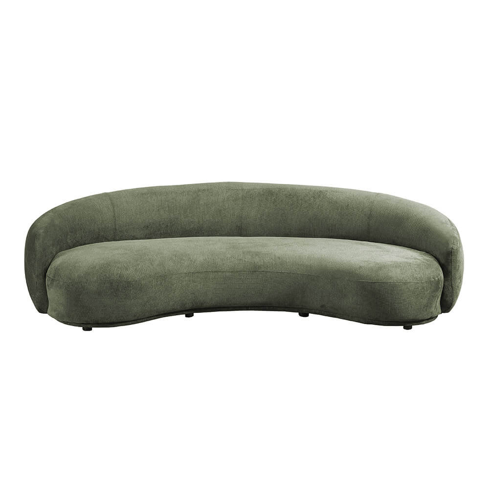 Sofa CASARA Webstoff Dunkelgrün - 258 x 128 x 72 cm