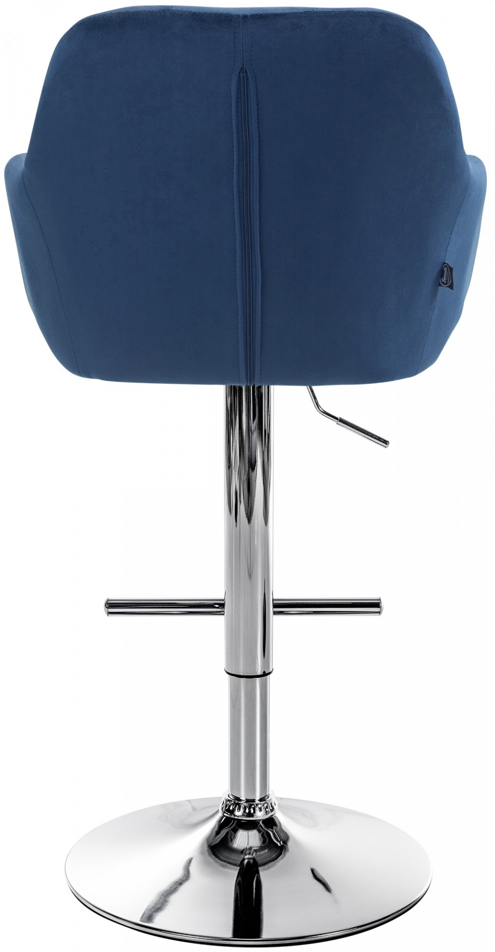 Barhocker Natoma Samt chrom, blau