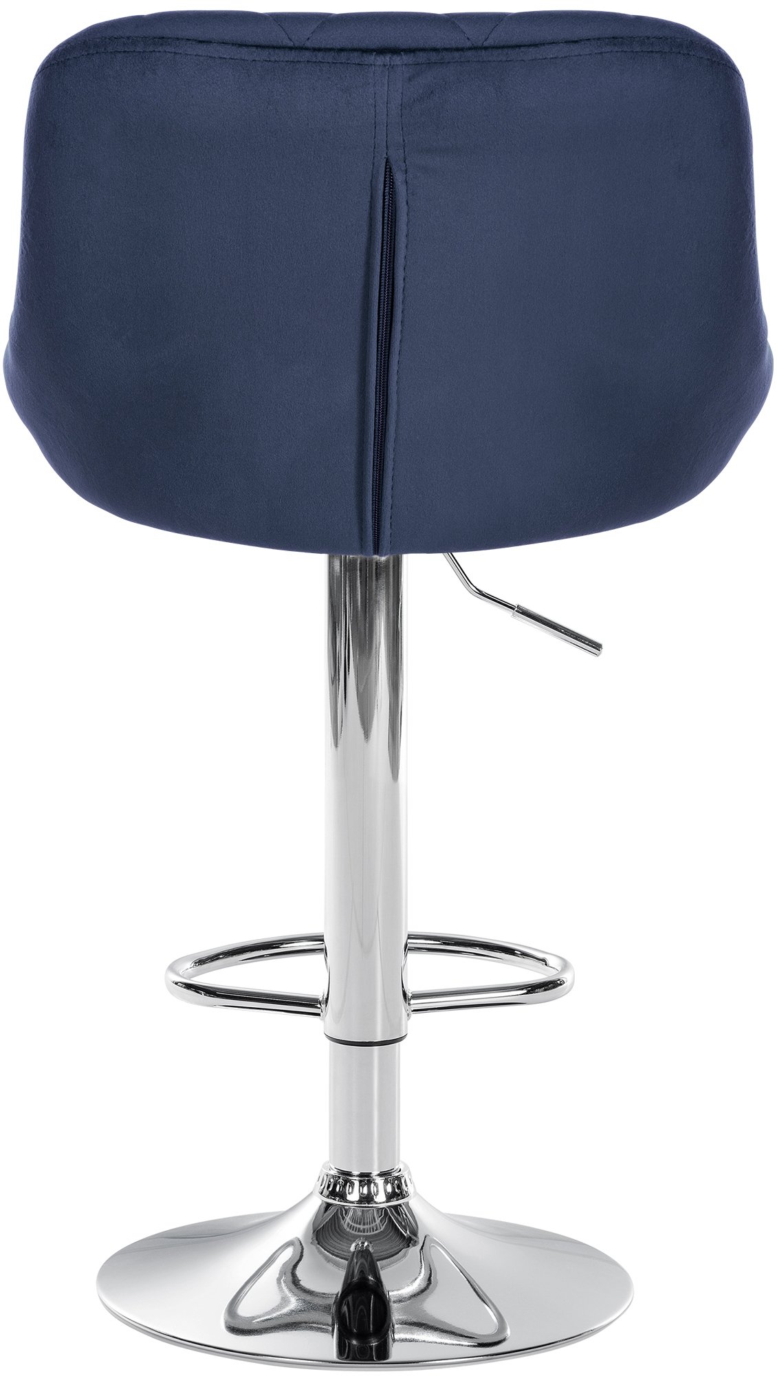 2er Set Barhocker Lazio Samt chrom, blau