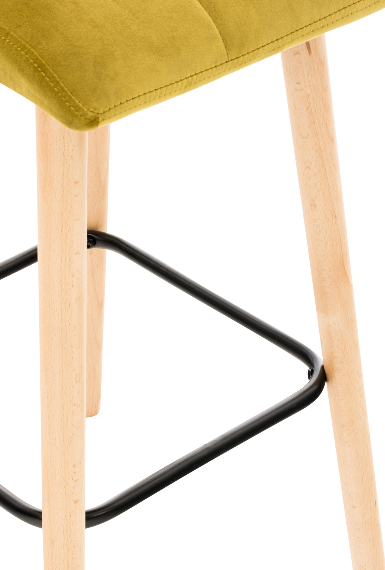 Barhocker Lincoln Samt, gelb
