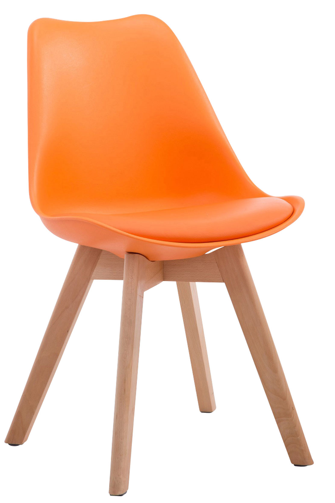 Besucherstuhl Borneo V2 Natura Kunstleder, orange