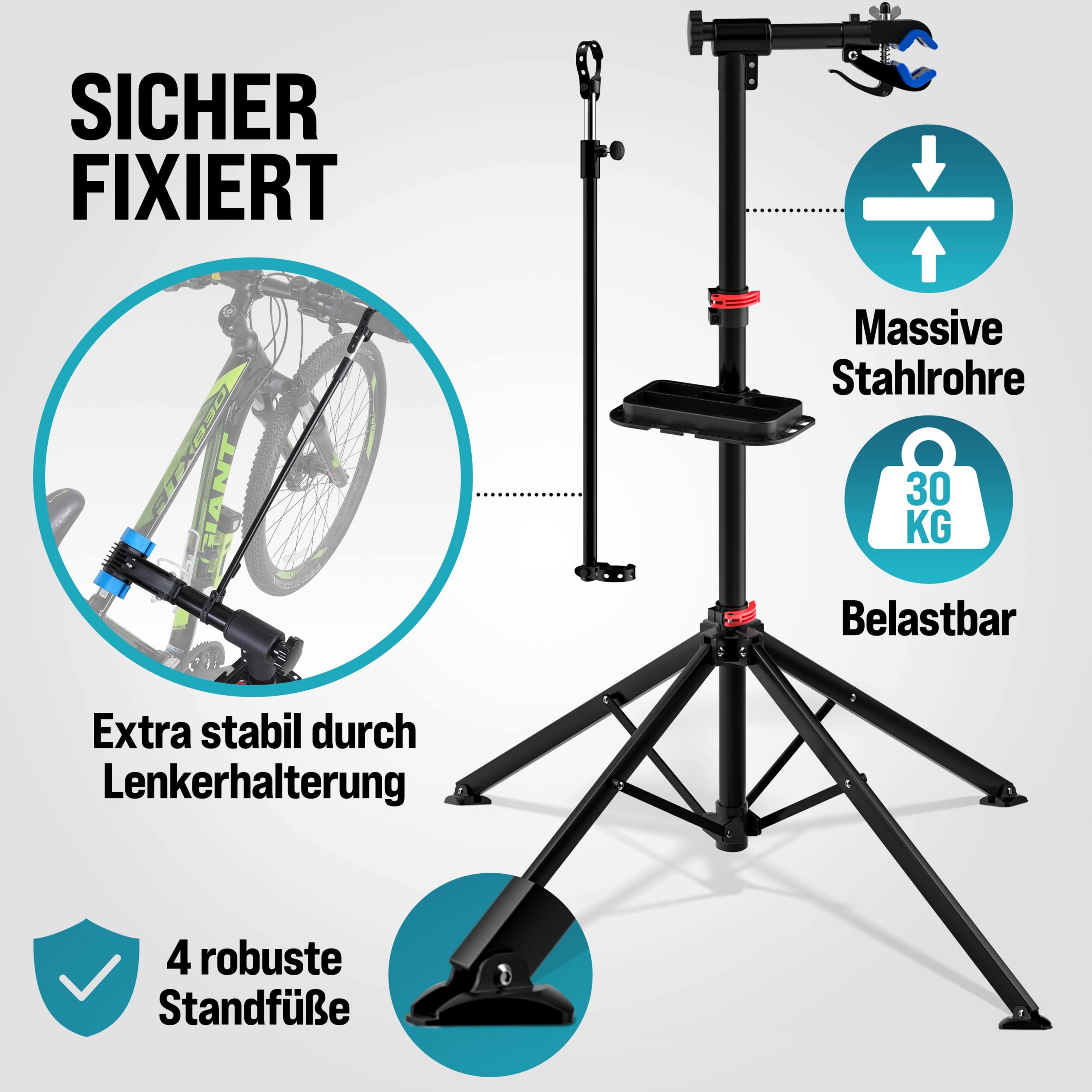 Fahrrad-Montageständer bis 30kg höhenverstellbar