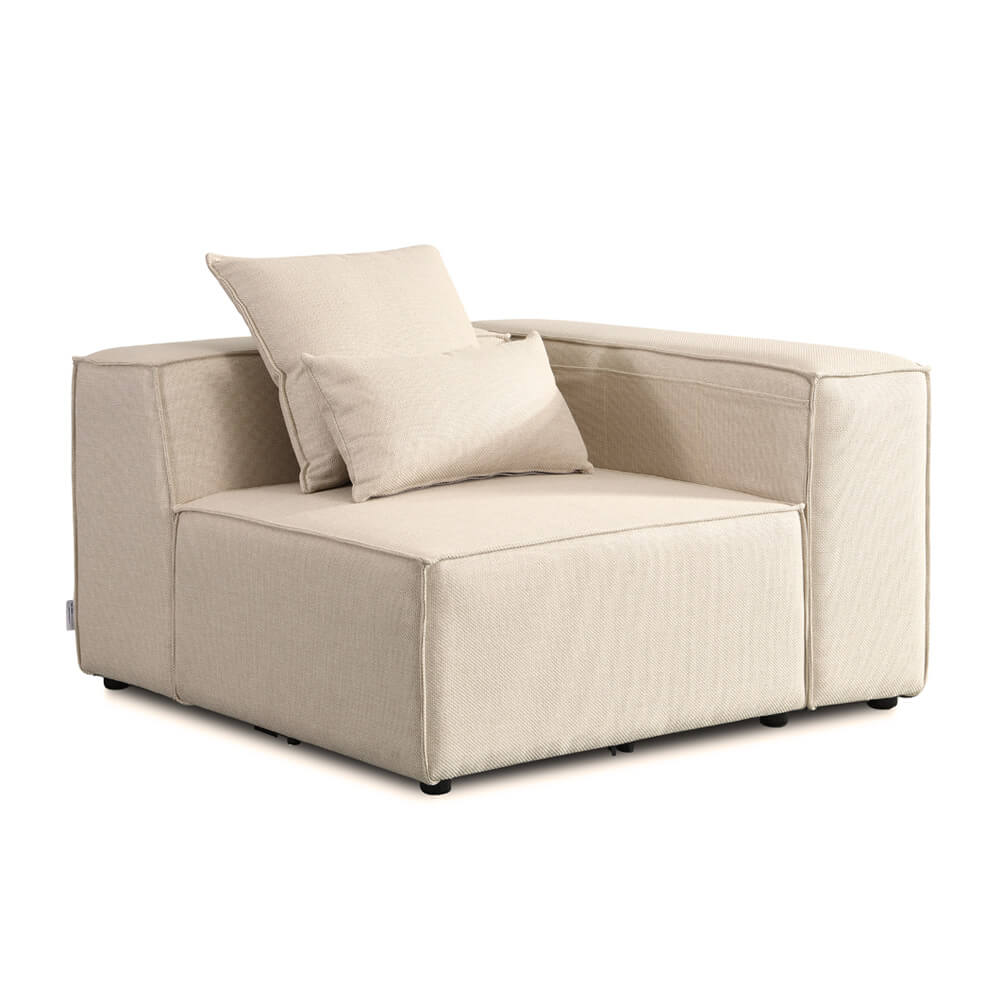 Modulares Sofa Rechtes Ecksofa VERONA - 120 x 70 cm Beige
