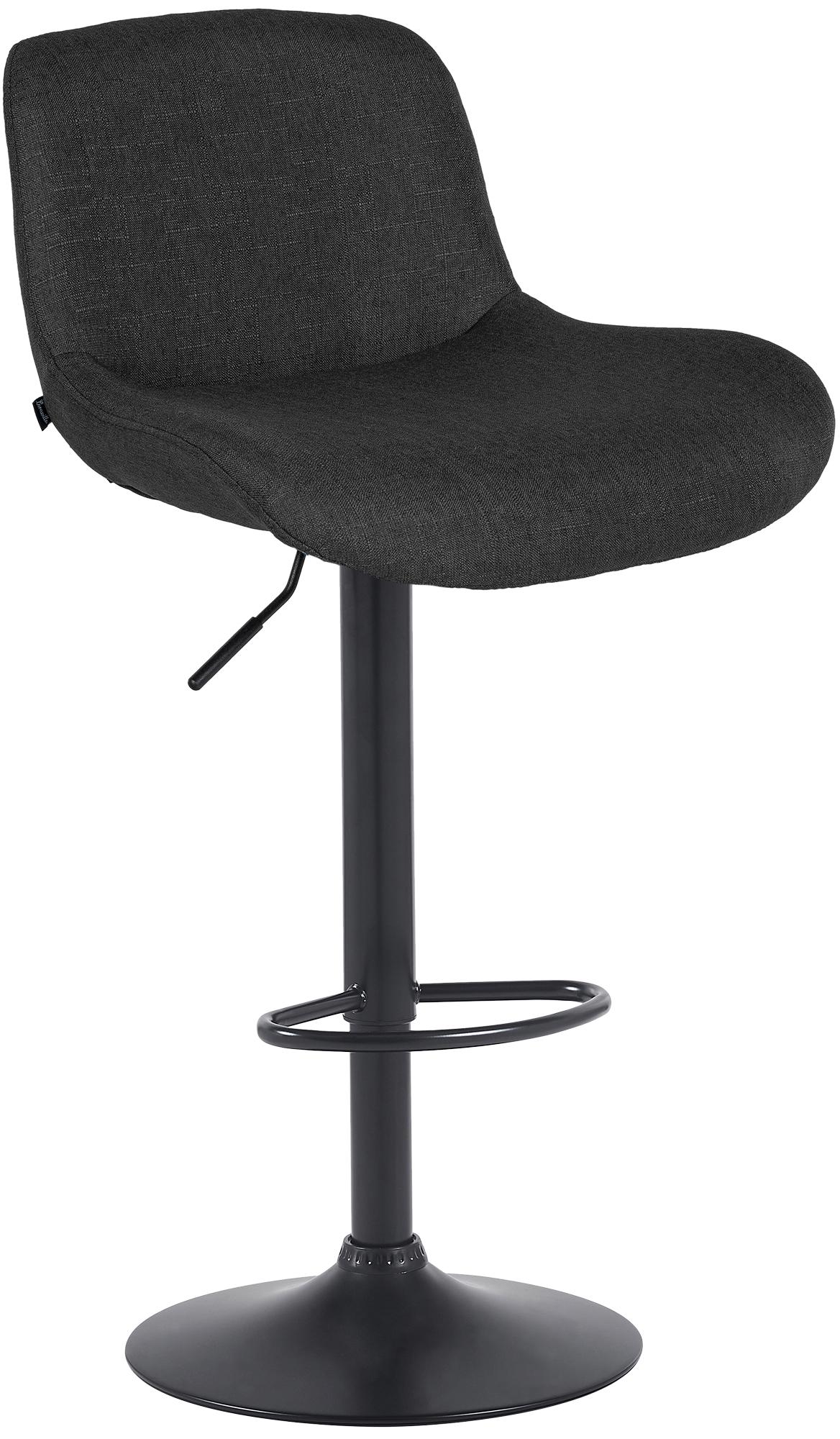 Barhocker Solon Schwarz Stoff, schwarz