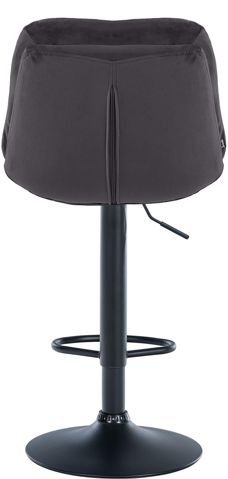 Barhocker Laurel Samt schwarz, schwarz