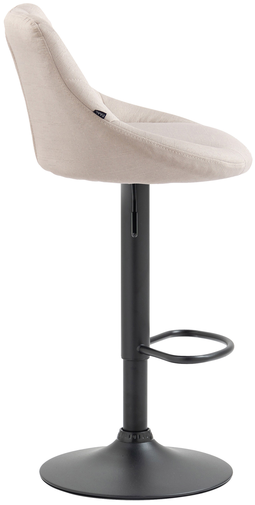 Barhocker Lazio Stoff schwarz, creme