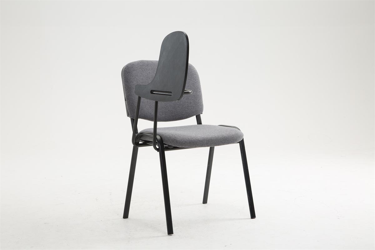 Stuhl Ken mit Klapptisch Stoff, grau