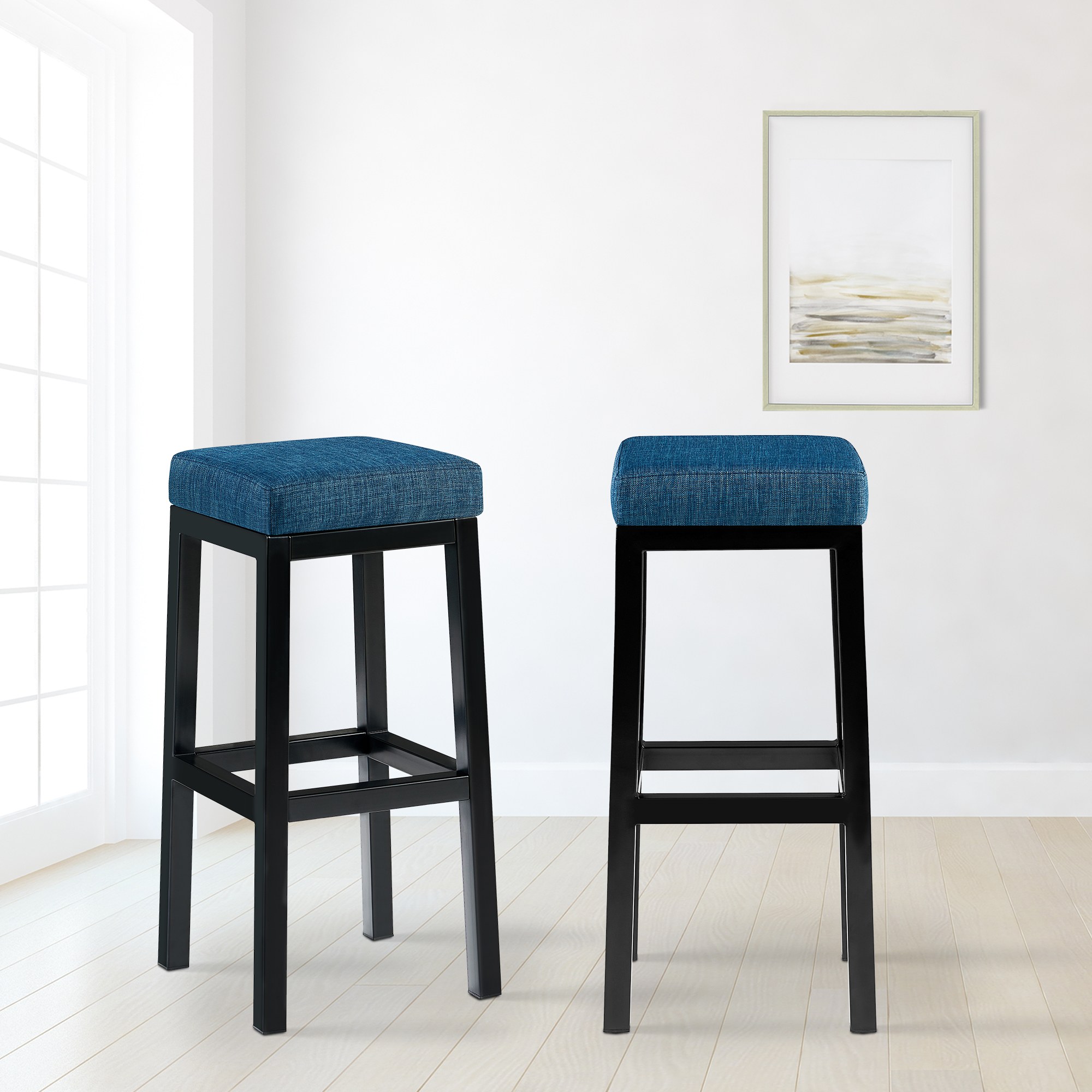 Barhocker Taylor B85 Stoff, blau