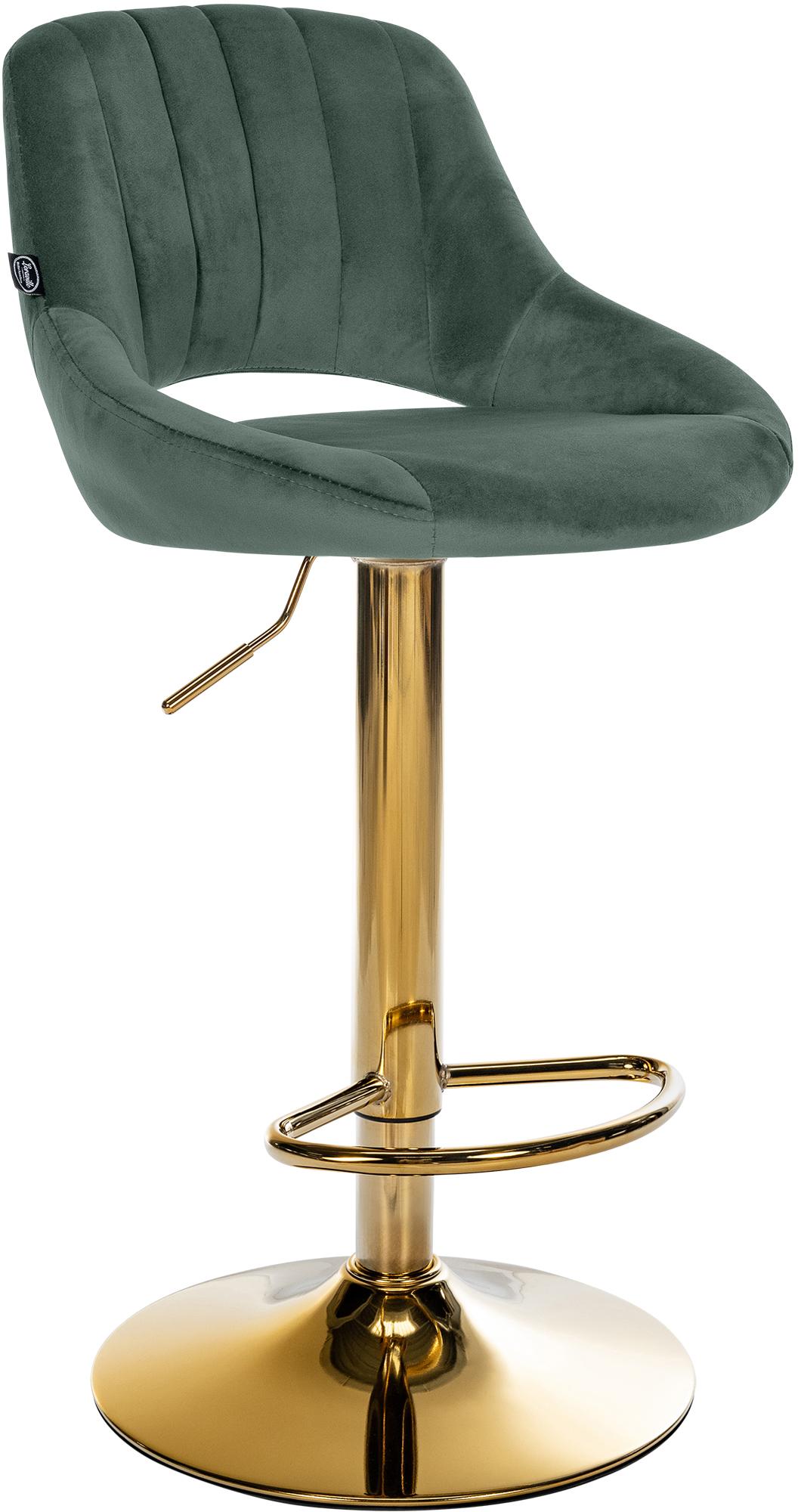Barhocker Milet Samt gold, grün