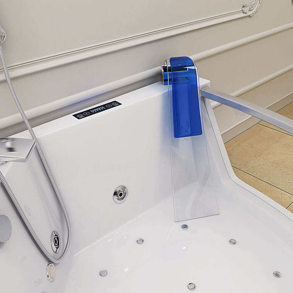 Whirlpool Badewanne mit Lichttherapie ATLANTIC L 140 x 140 cm
